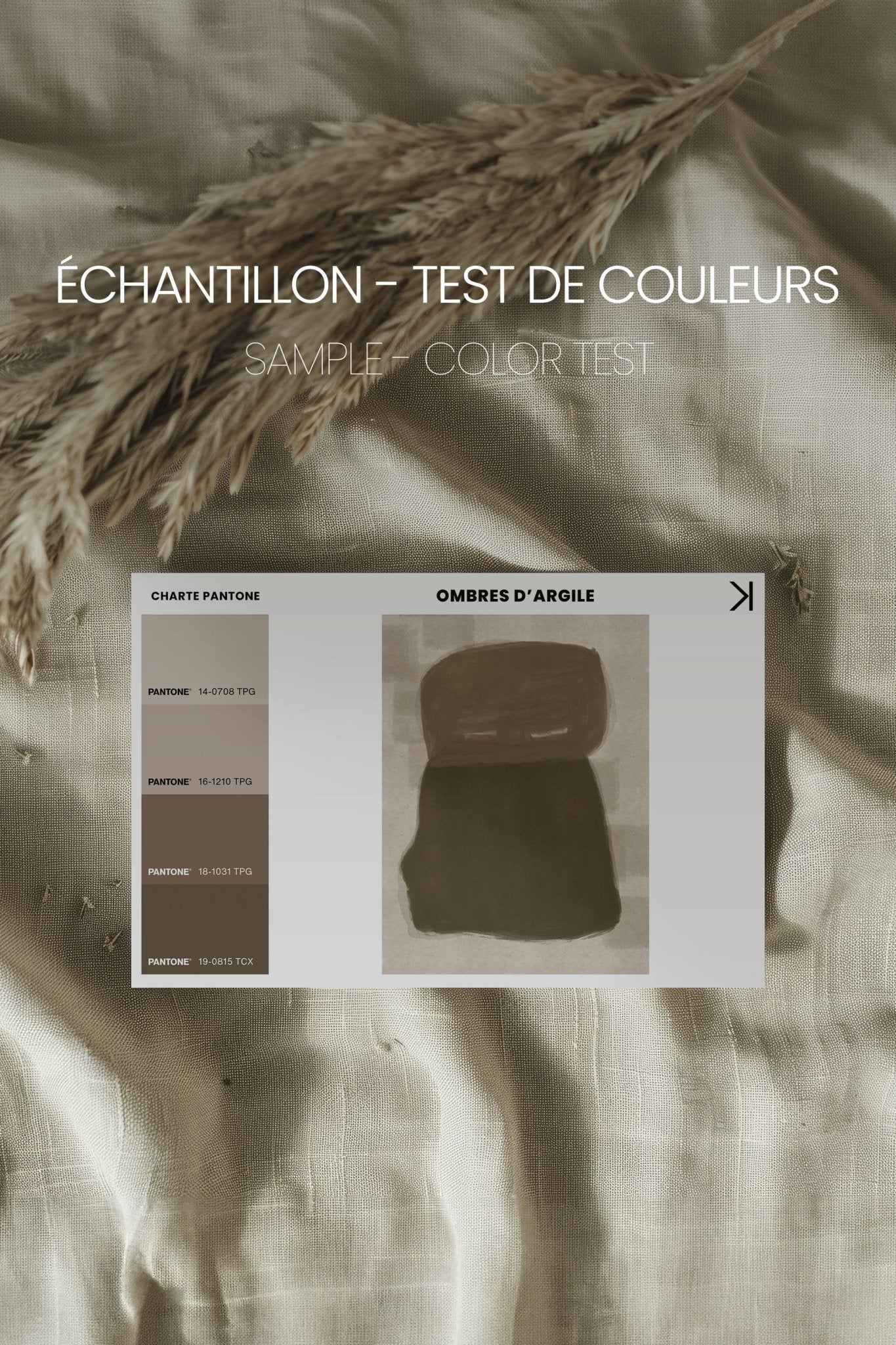 OMBRES D'ARGILE, Oeuvre sur toile étirée - Les Trouvailles de JustinecanvasOleka CanvasÉchantillon - Test de couleursSans Cadre - Monté Galerie