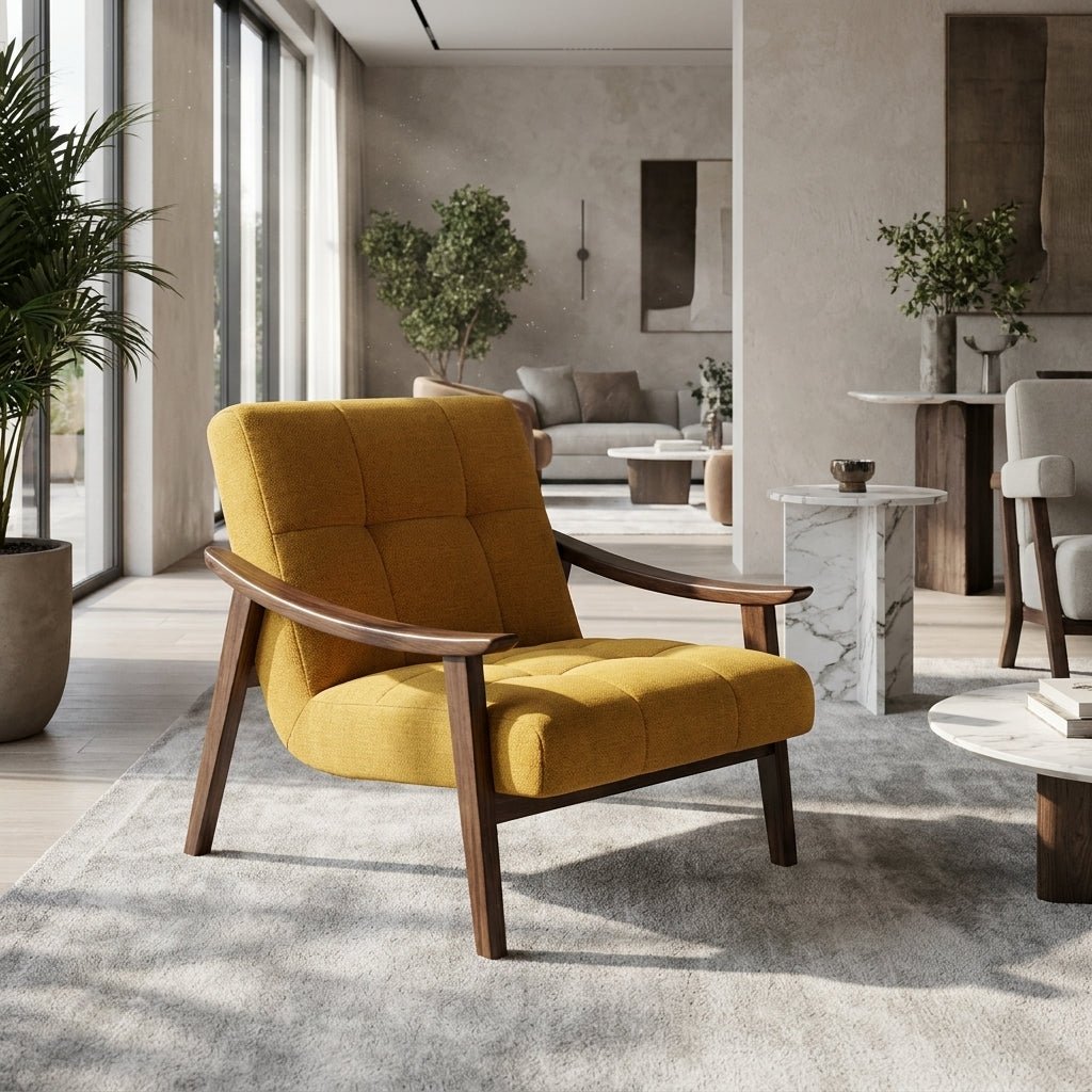 Fauteuil Opava | Bois massif | Fait à la main | Style mid-century