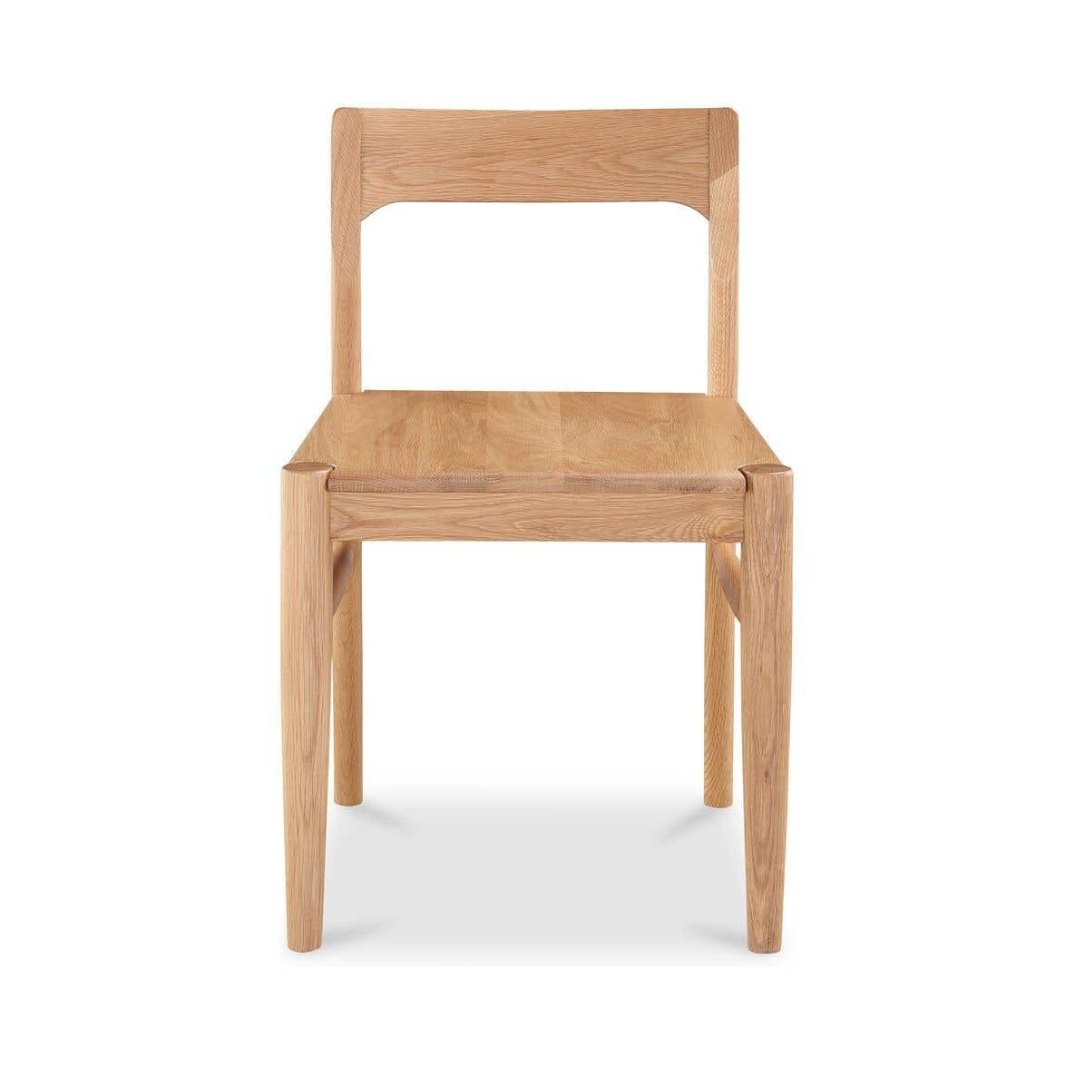 Set of 2 Otis chairs in natural solid oak