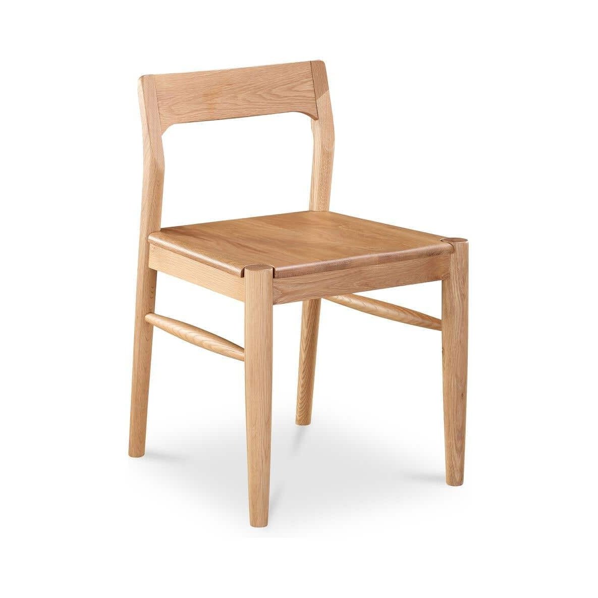 Set of 2 Otis chairs in natural solid oak