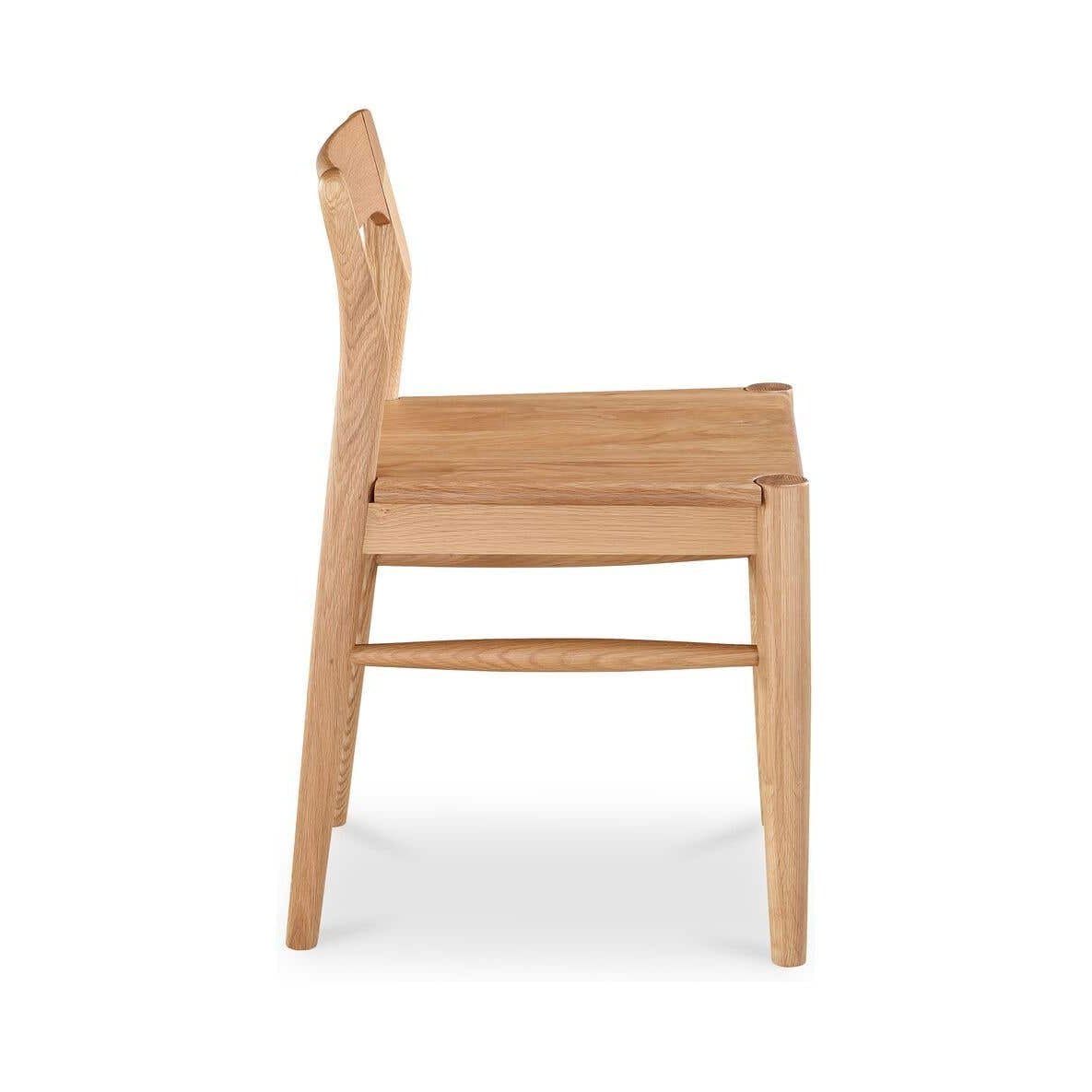 Set of 2 Otis chairs in natural solid oak