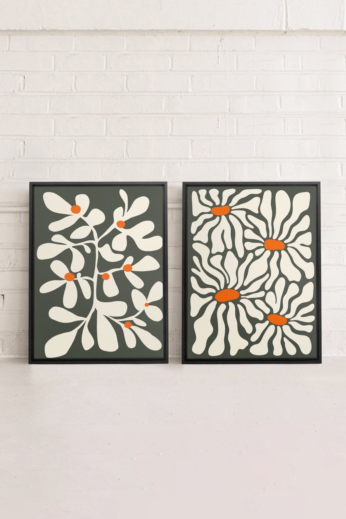 PÉTALES EN FUSION (2 Oeuvres sur toile étirée) - Les Trouvailles de JustineDuo & TrioOleka Canvas2 toiles 9x12Noir