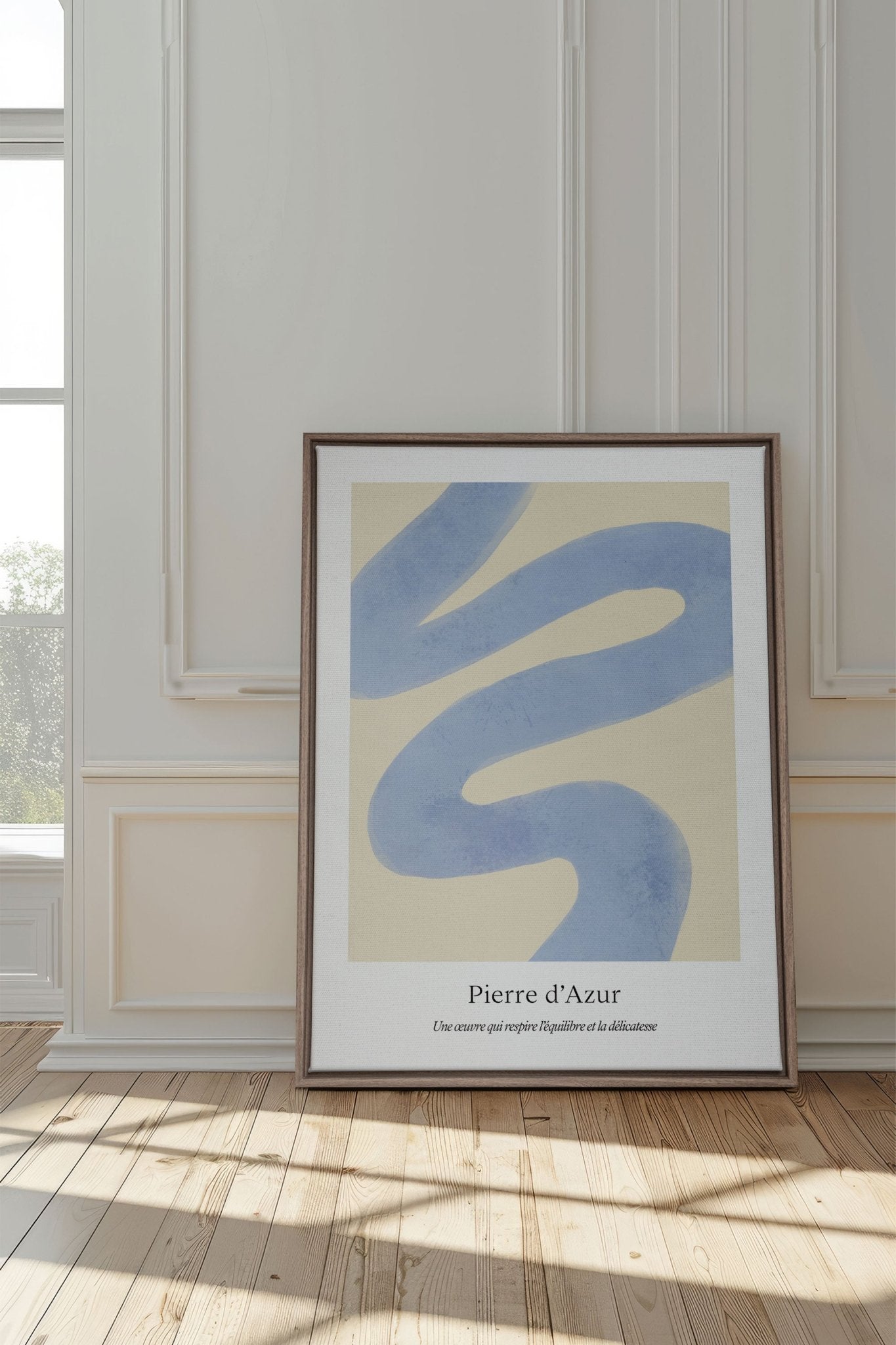PIERRE D'AZUR, Oeuvre sur toile étirée - Les Trouvailles de JustinecanvasOleka Canvas12x16Bois Oak