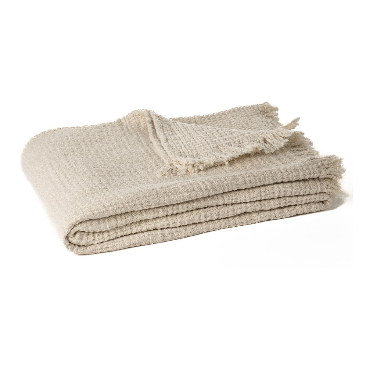Popeye cream cotton muslin throw