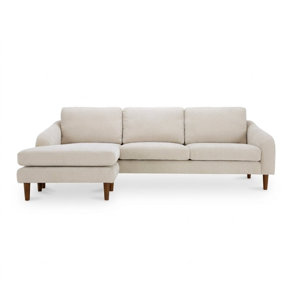 Canapé sectionnel Qarchak | Chaise longue réversible | Tissu recyclé