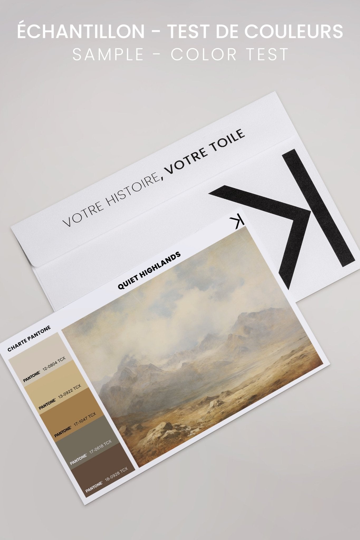 Quiet Highlands, Oeuvre sur toile étirée - Les Trouvailles de JustinecanvasOleka CanvasÉchantillon - Test de couleursSans Cadre - Monté Galerie