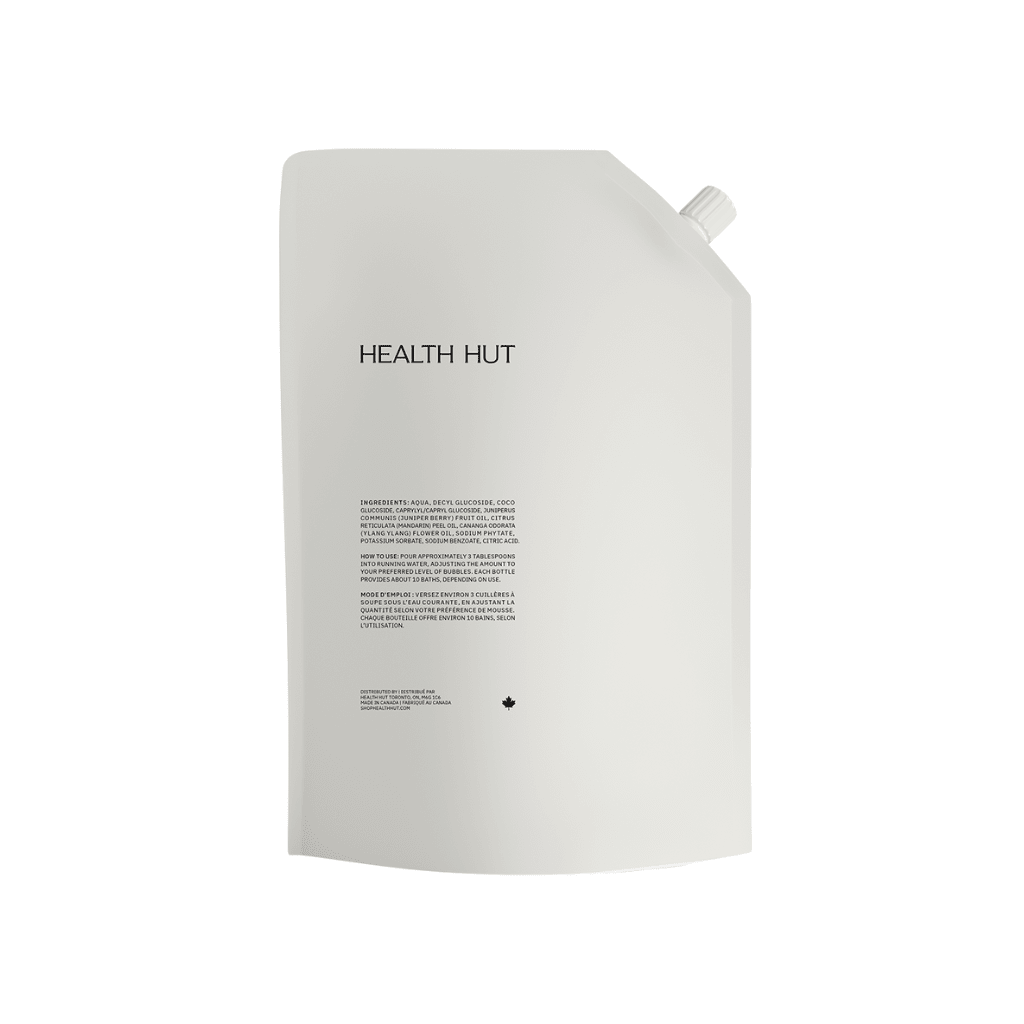 Recharge Bain moussant Genévrier, Ylang Ylang & Mandarine | 1000 ml | Health Hut - Les Trouvailles de Justine
