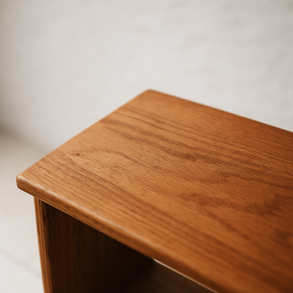 Bibliothèque Cube en Chêne Rouge Massif | Fait à la main | Rouge naturel