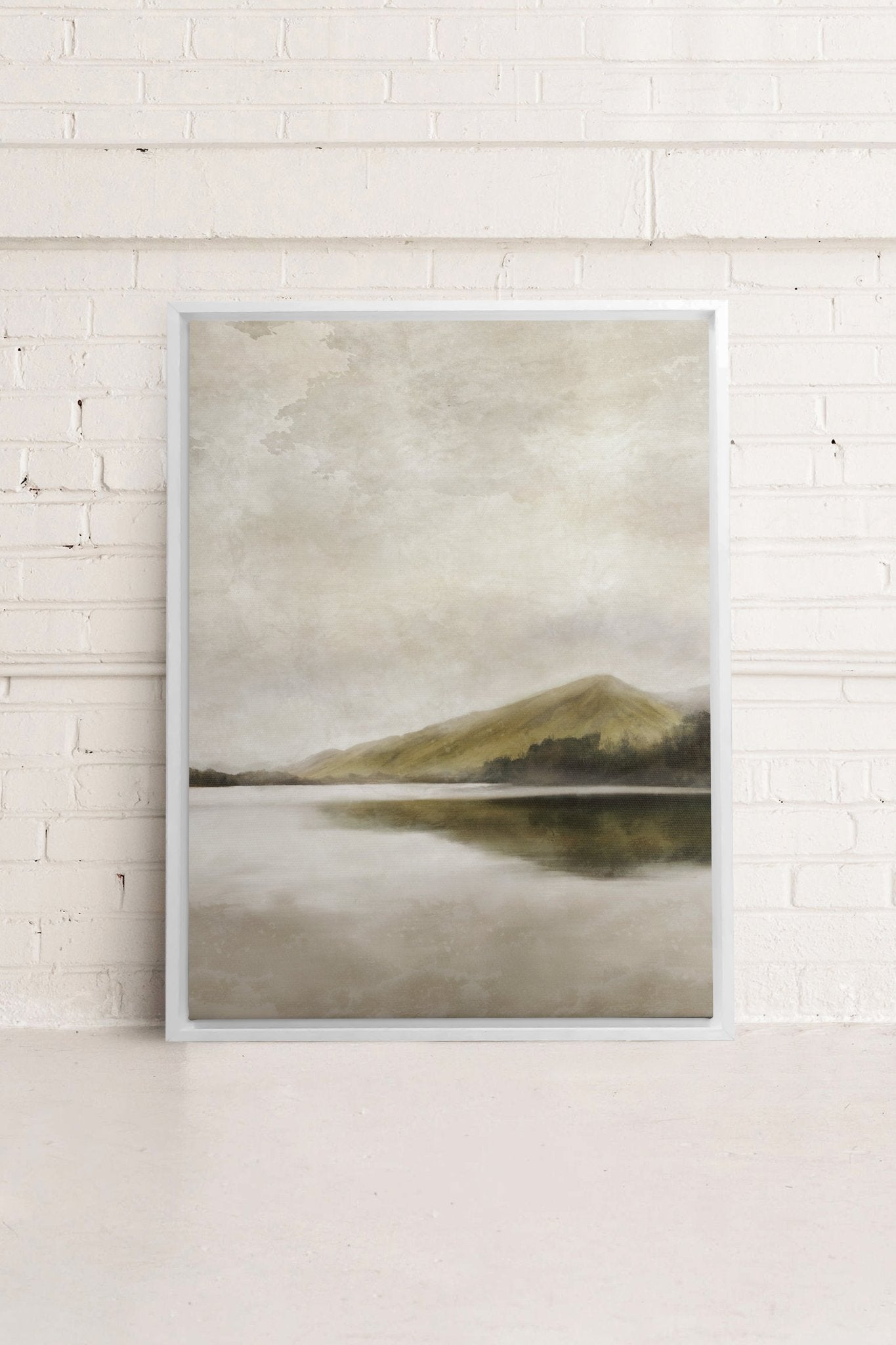 REFLETS, Oeuvre sur toile étirée - Les Trouvailles de JustineDernière chanceOleka Canvas12x16Blanc