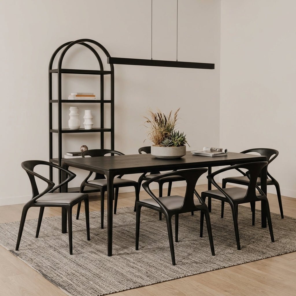 Ensemble de chaises de salle à manger Rimini | Frêne massif noir