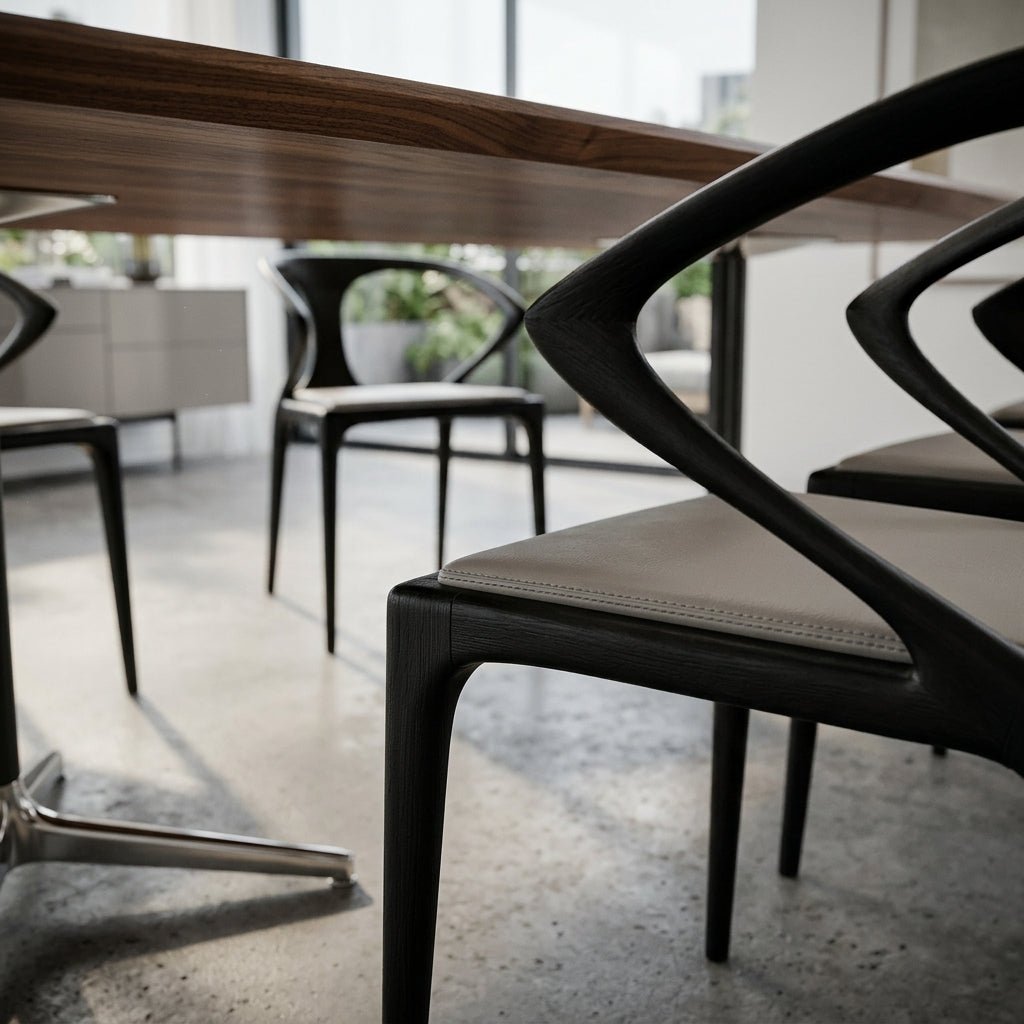 Ensemble de chaises de salle à manger Rimini | Frêne massif noir
