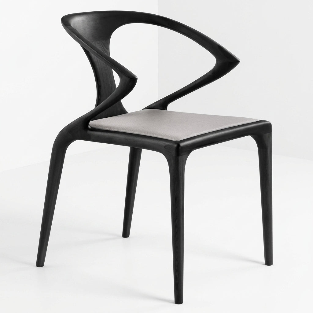 Ensemble de chaises de salle à manger Rimini | Frêne massif noir