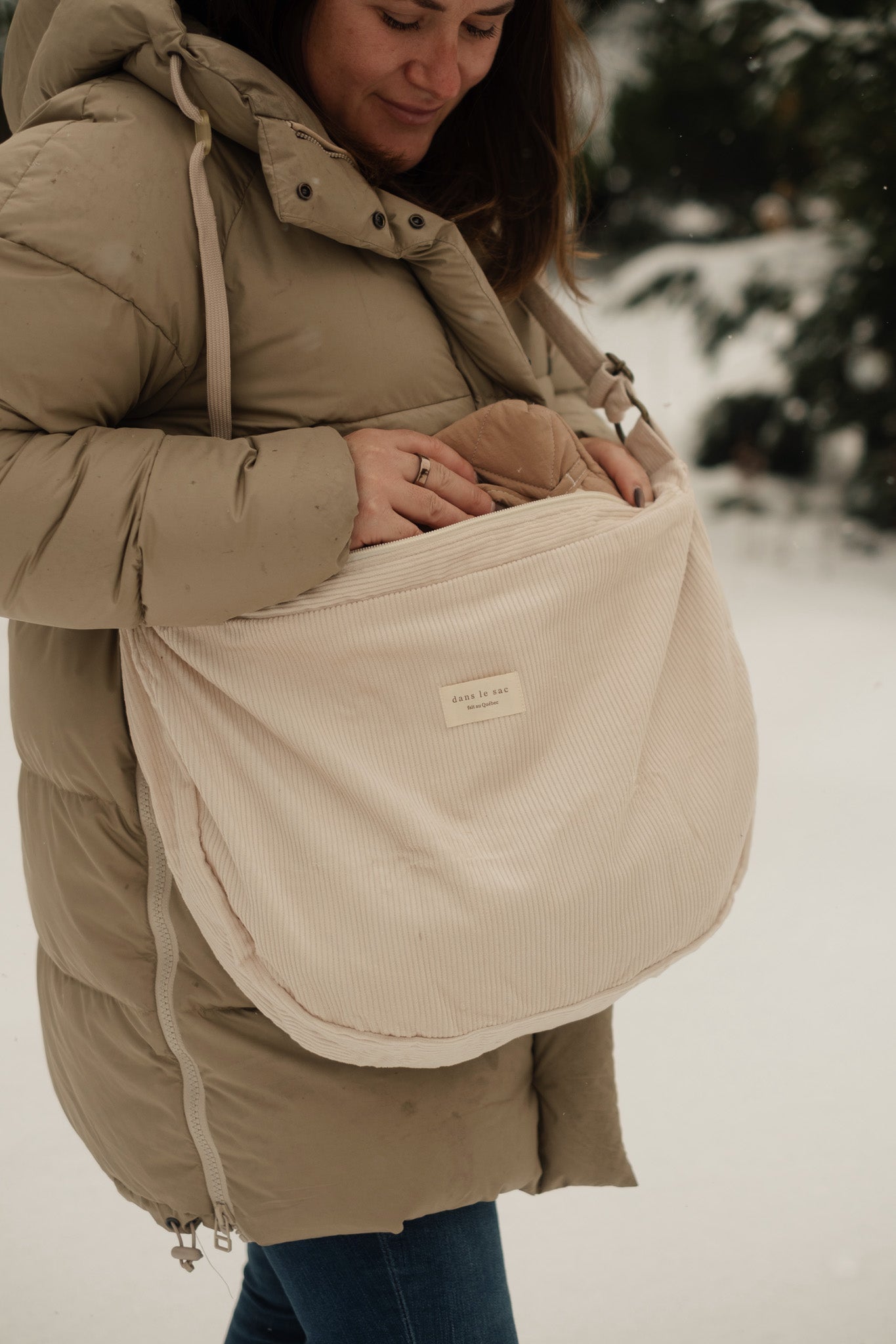 Sac Croissant en Corduroy - Bandoulière Ajustable & Fermeture Éclair - Les Trouvailles de JustineSacs réutilisables à fermeture éclairDans Le SacJungle