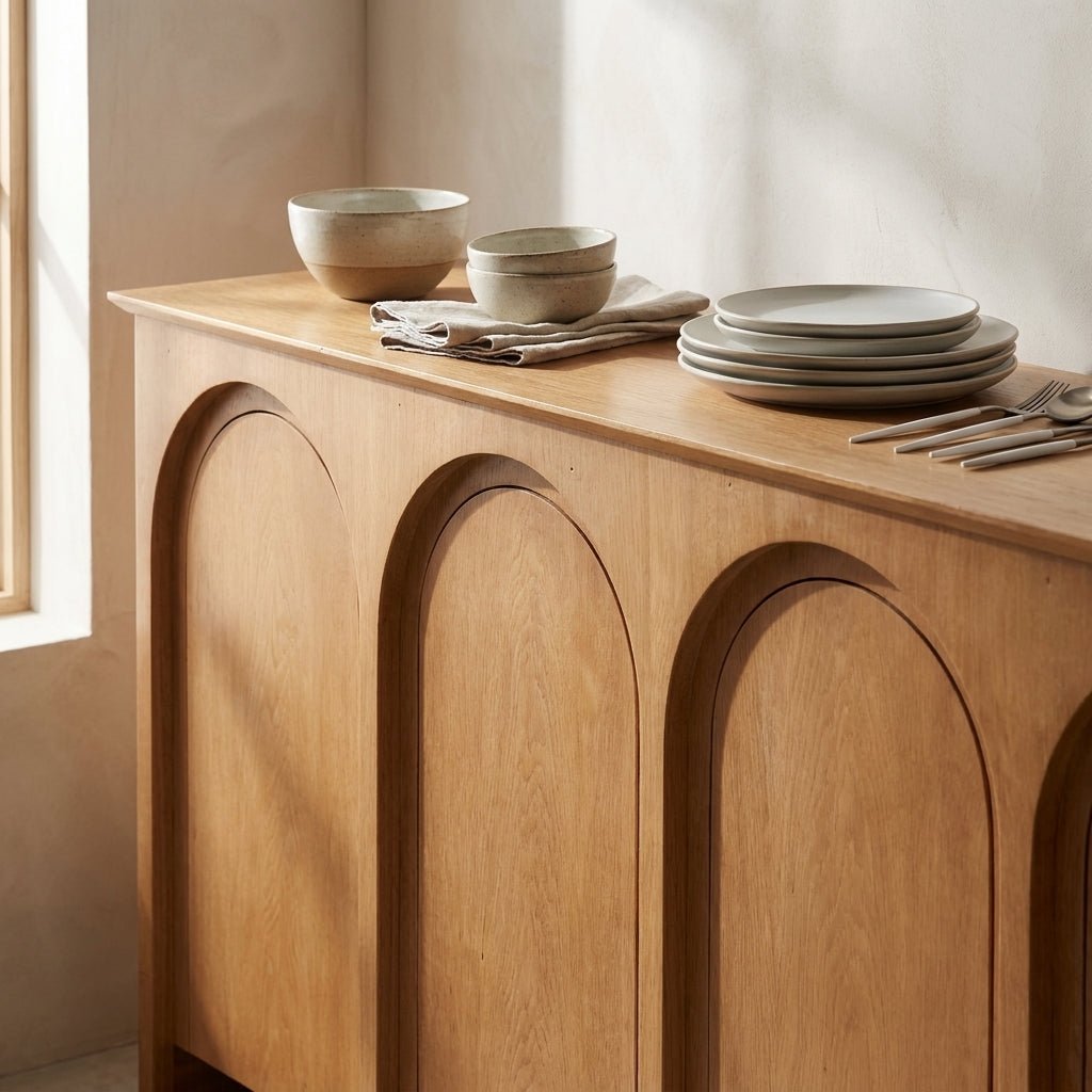 Saela Sideboard | Solid ash | Arched fronts | Handcrafted