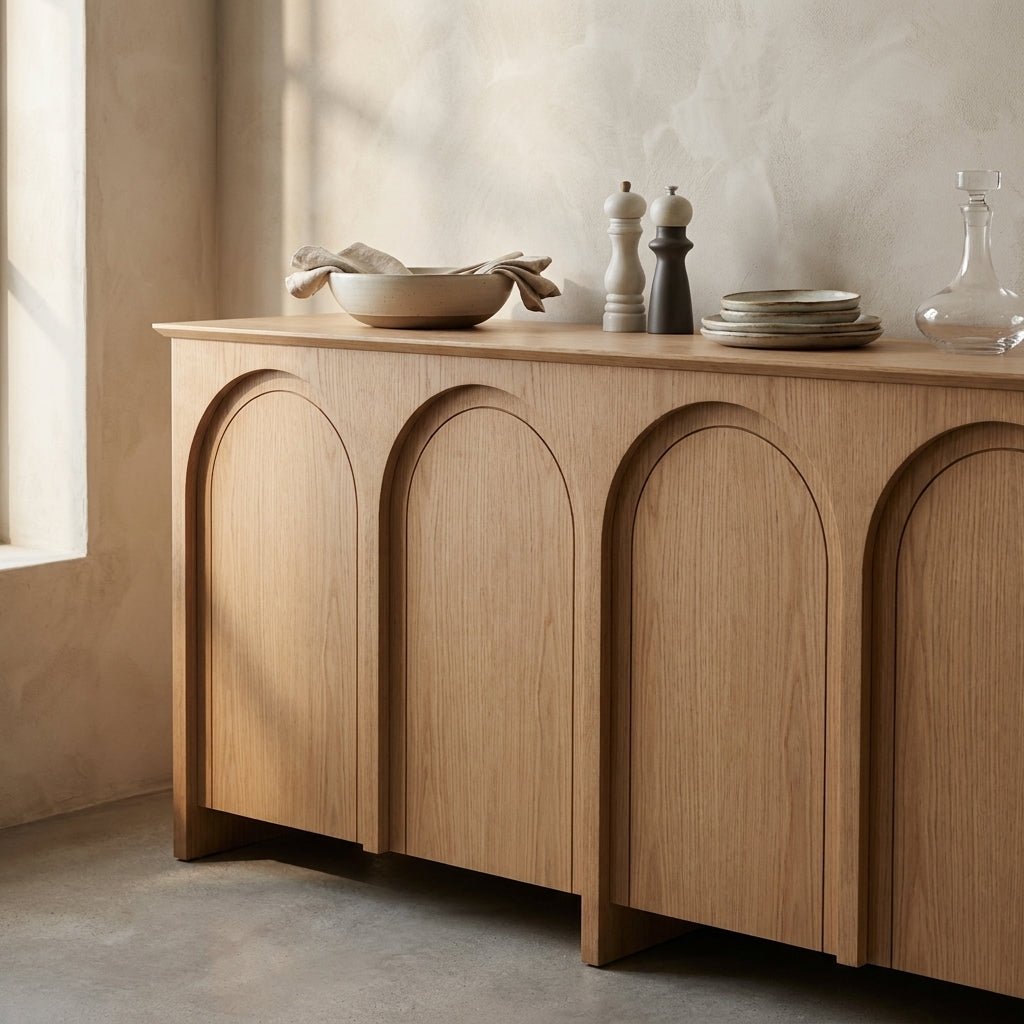 Saela Sideboard | Solid ash | Arched fronts | Handcrafted