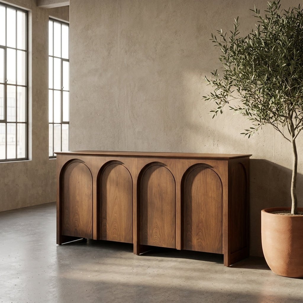 Saela Sideboard | Solid ash | Arched fronts | Handcrafted