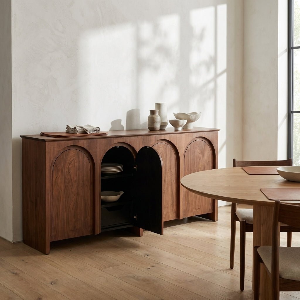 Saela Sideboard | Solid ash | Arched fronts | Handcrafted