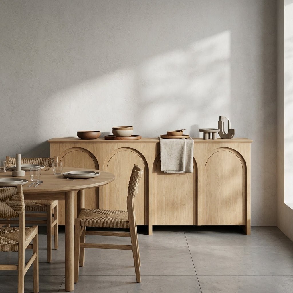 Saela Sideboard | Solid ash | Arched fronts | Handcrafted