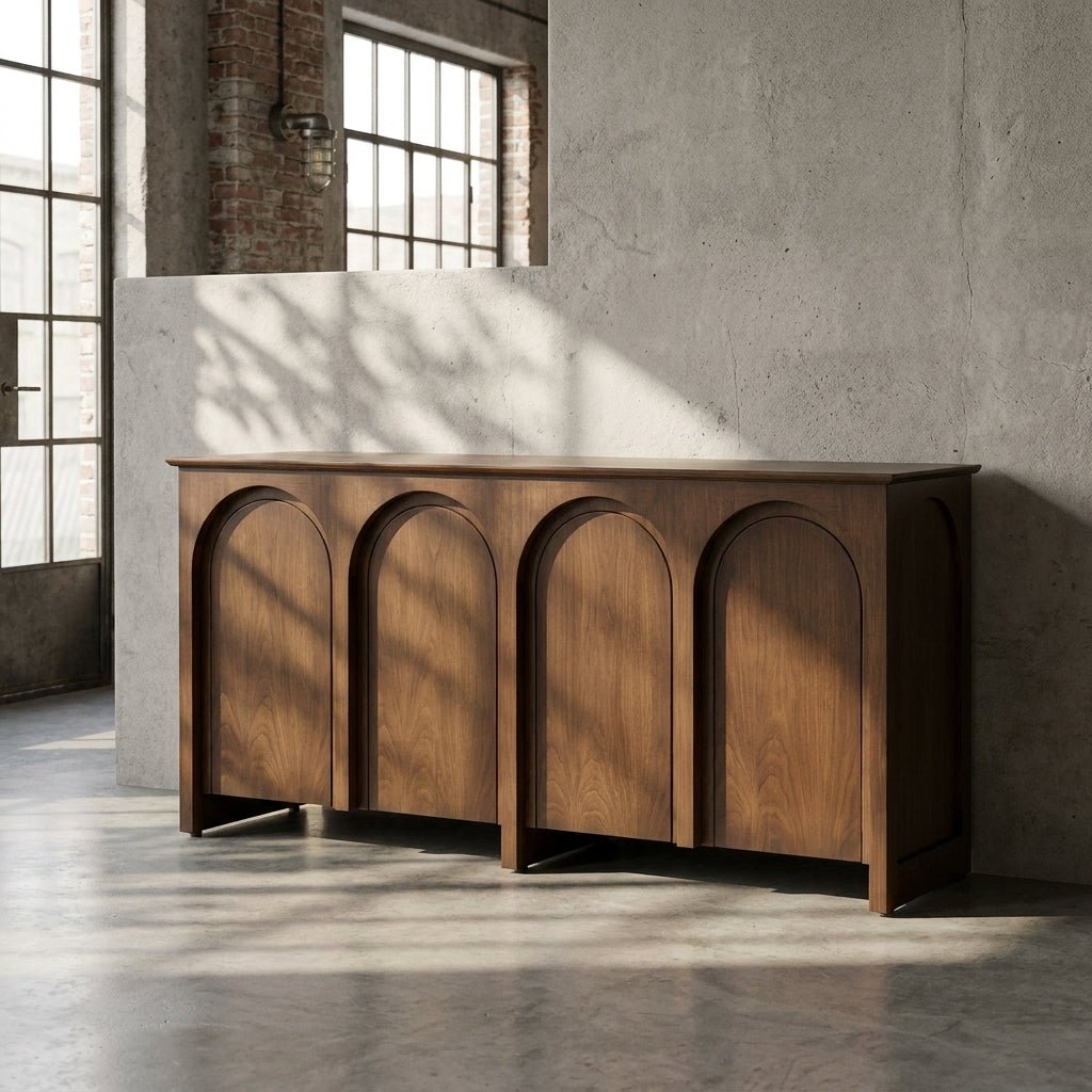 Saela Sideboard | Solid ash | Arched fronts | Handcrafted