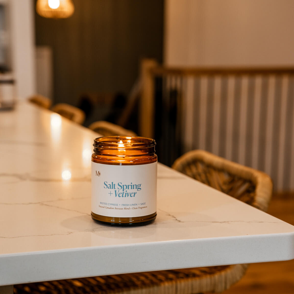 Bougie en pot Salt Spring + Vétiver