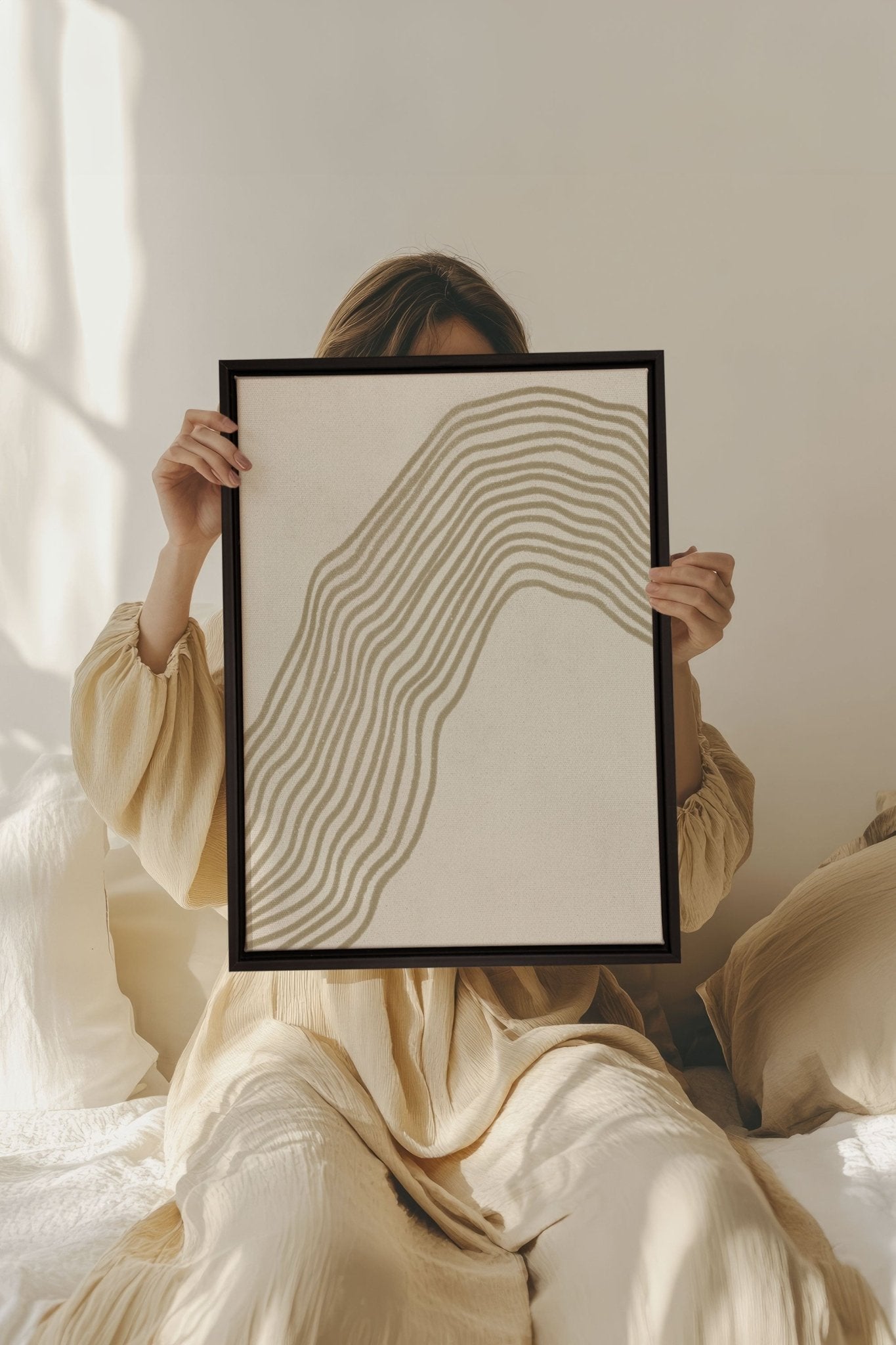 SANDLINES, Oeuvre sur toile étirée - Les Trouvailles de JustinecanvasOleka Canvas12x16Noir