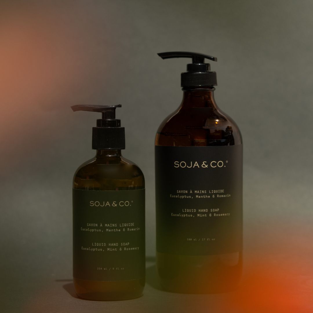 Savon à mains liquide 500 ml | Eucalyptus, menthe & romarin | SOJA&CO