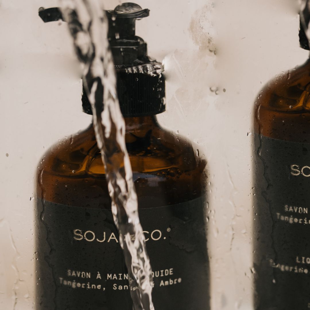 Savon à mains liquide Tangerine, santal et ambre SOJA&CO