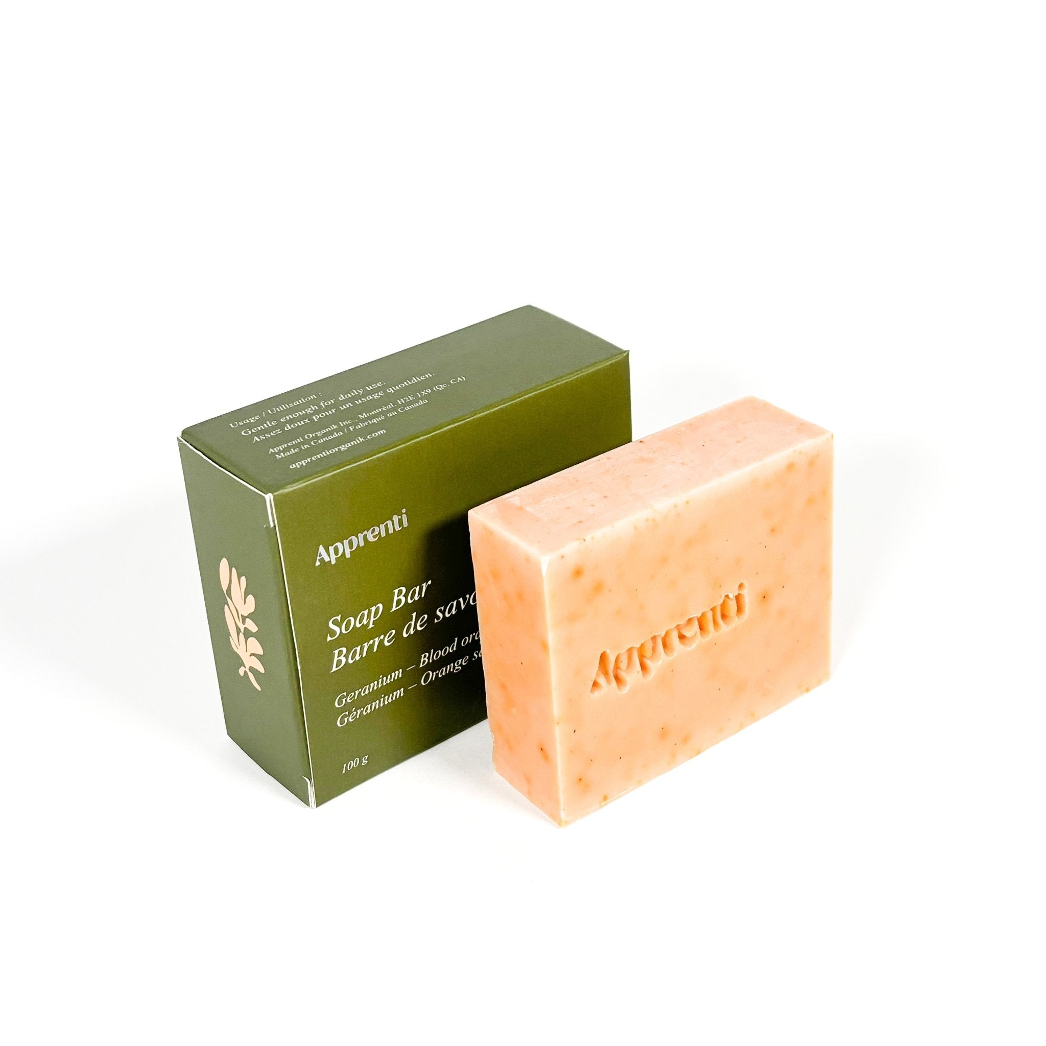 Savon Géranium & Orange Sanguine | Apprenti - Les Trouvailles de JustineBar SoapApprenti