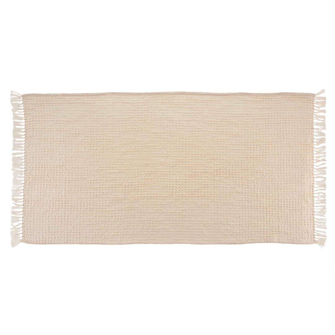 Serviette de Bain Gaufrée Naturelle | Coton Absorbant de Qualité - Les Trouvailles de JustineIndaba Home
