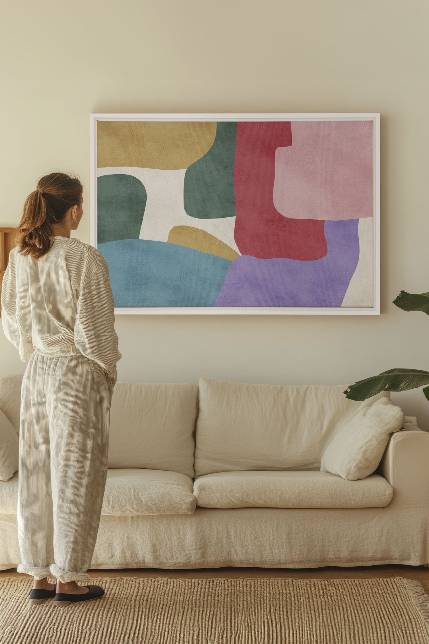 SOFT MOSAIC, Oeuvre sur toile étirée - Les Trouvailles de JustinecanvasOleka Canvas16x12Blanc