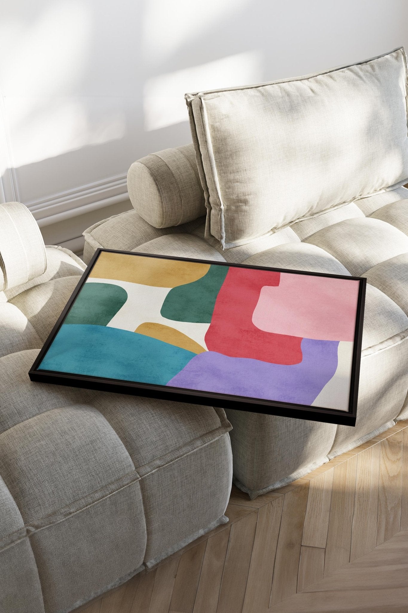 SOFT MOSAIC, Oeuvre sur toile étirée - Les Trouvailles de JustinecanvasOleka Canvas16x12Noir