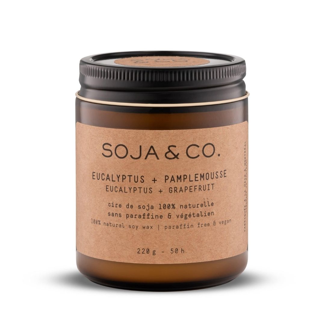 Bougie Eucalyptus & pamplemousse | Fragrance énergisante et revitalisante