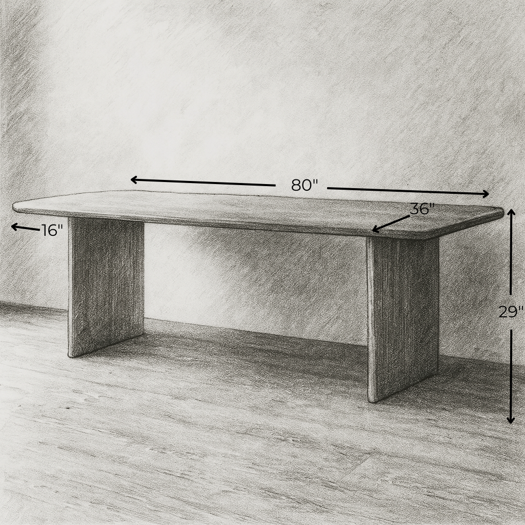 Table à manger 8 places en chêne blanc | Fait à la main par Omba