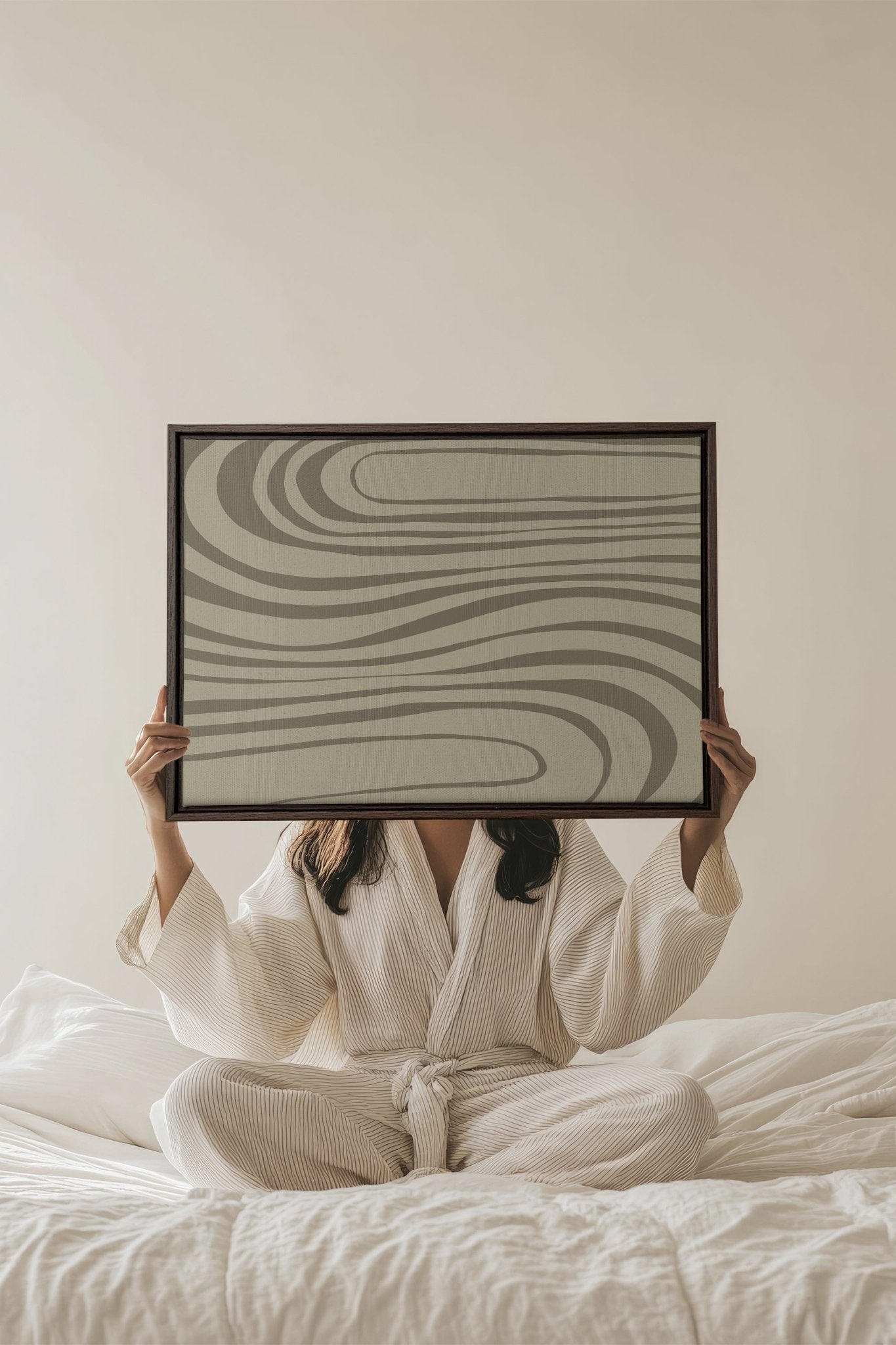 STREAMLINES, Oeuvre sur toile étirée - Les Trouvailles de JustinecanvasOleka Canvas16x12Espresso