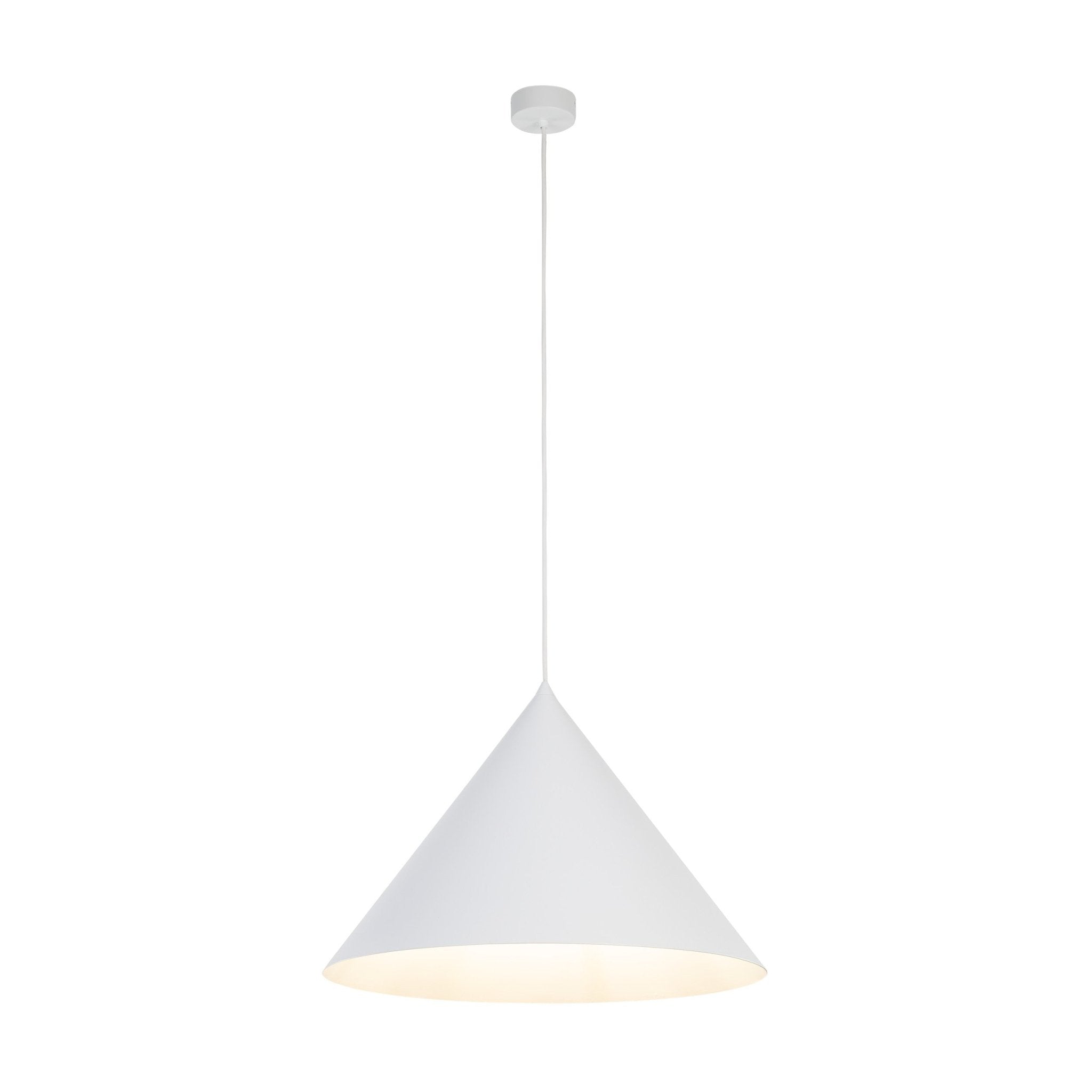 Suspension CONO | 1 lumière | Métal peint | Design moderne minimaliste | Luminaire contemporain | Très grand format - Les Trouvailles de JustineLumoCraftsNoir