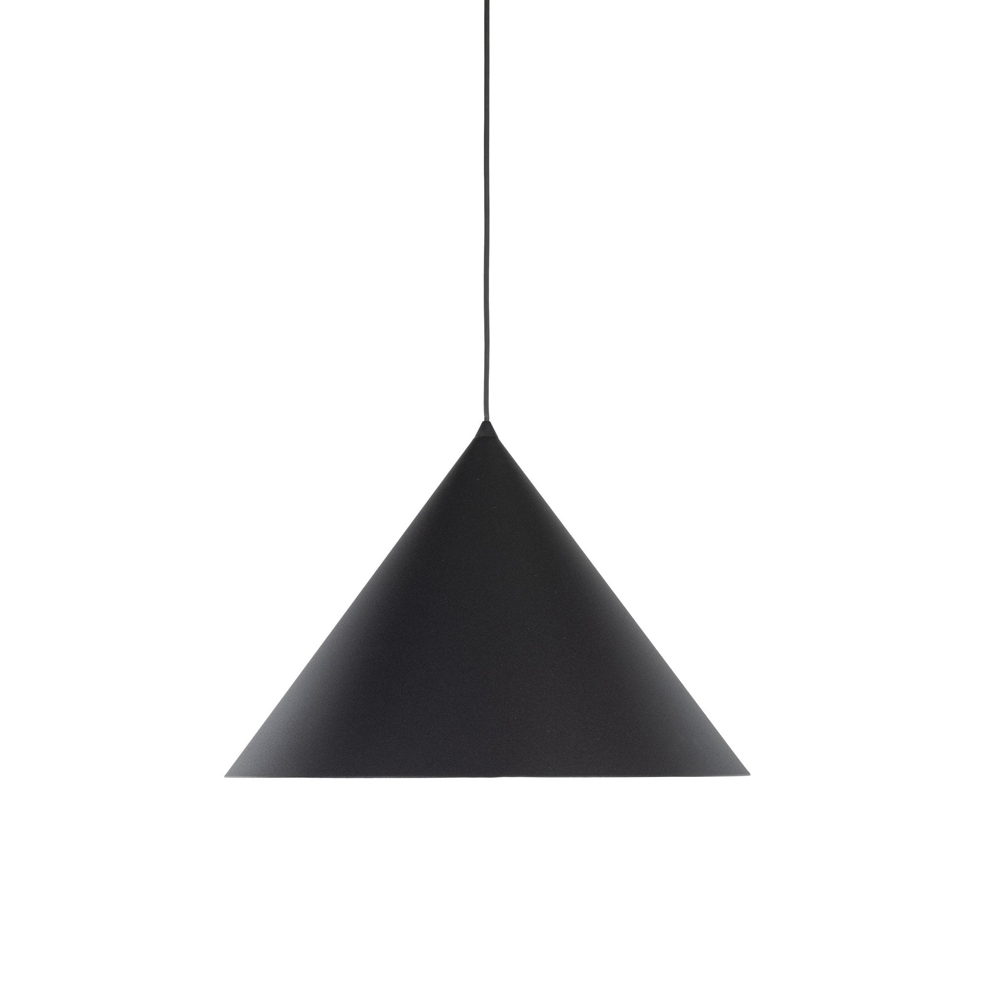 Suspension CONO | 1 lumière | Métal peint | Design moderne minimaliste | Luminaire contemporain | Très grand format - Les Trouvailles de JustineLumoCraftsNoir