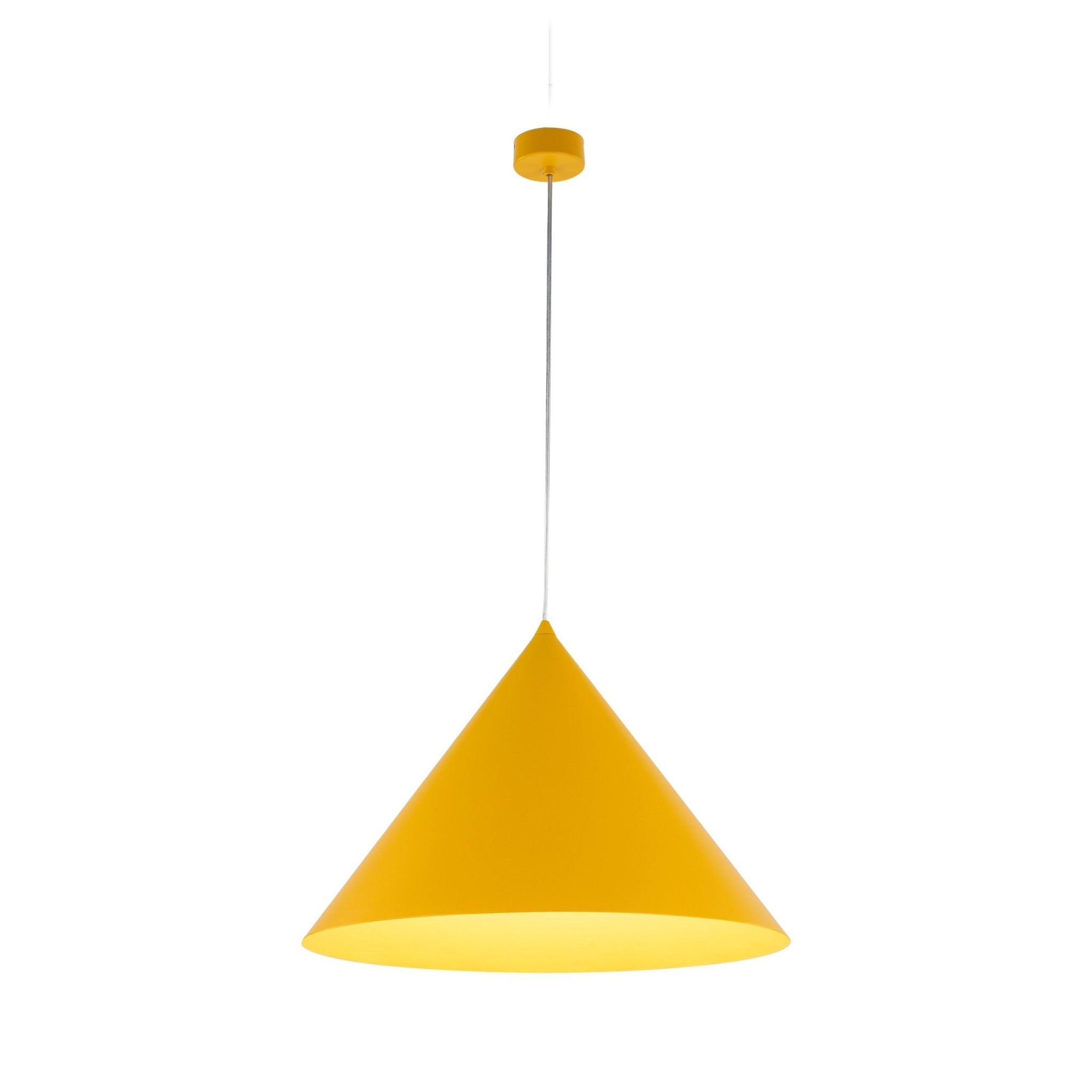 Suspension CONO | 1 lumière | Métal peint | Design moderne minimaliste | Luminaire contemporain | Très grand format - Les Trouvailles de JustineLumoCraftsNoir