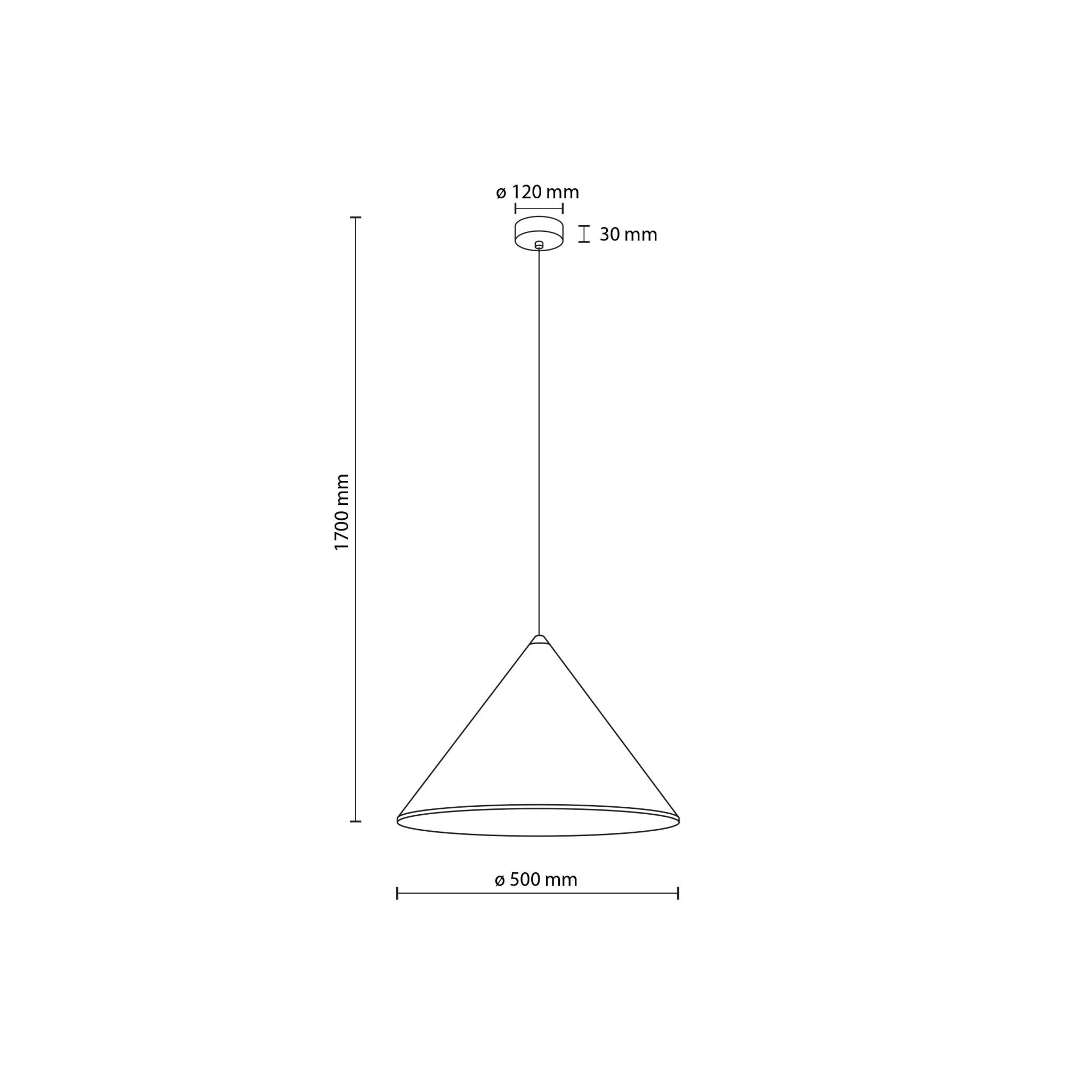 Suspension CONO | 1 lumière | Métal peint | Design moderne minimaliste | Luminaire contemporain | Très grand format - Les Trouvailles de JustineLumoCraftsNoir