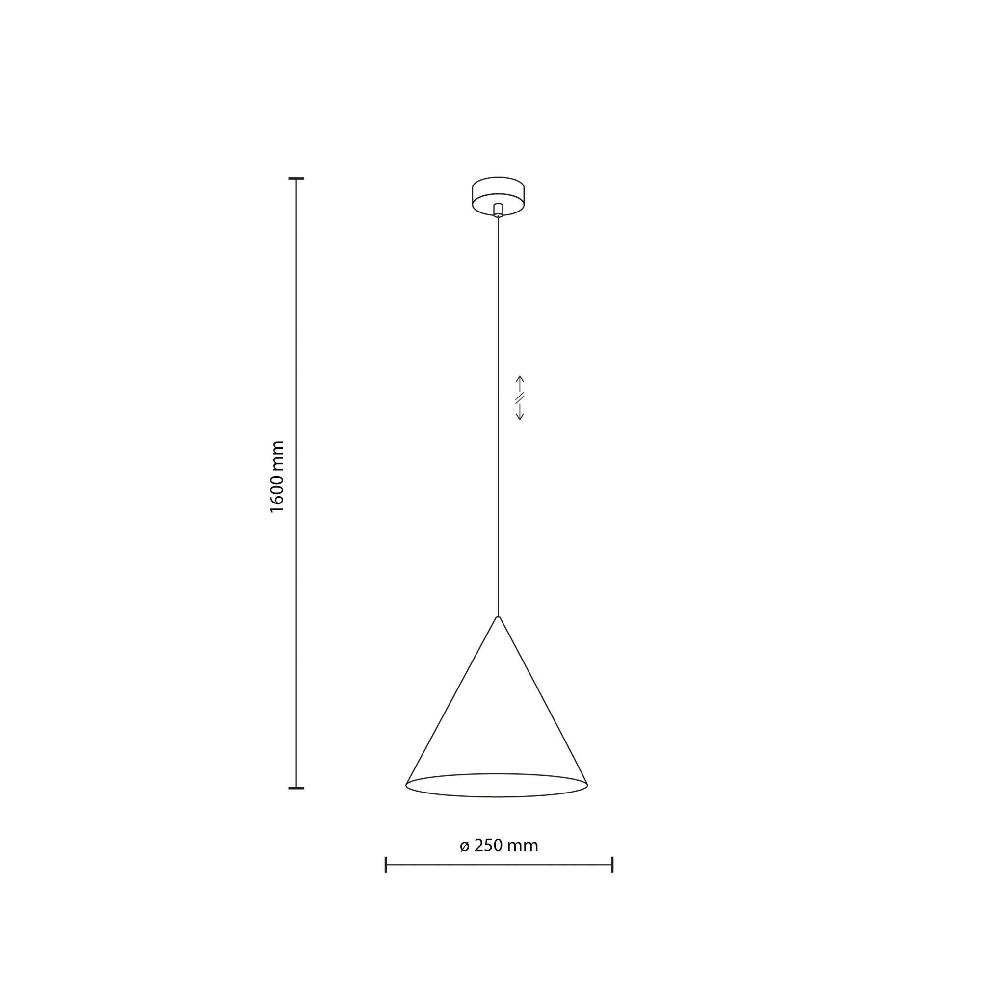 Suspension CONO | Format Moyen | 1 lumière | Métal peint | Design moderne minimaliste | Luminaire contemporain - Les Trouvailles de JustineLumoCraftsBlack