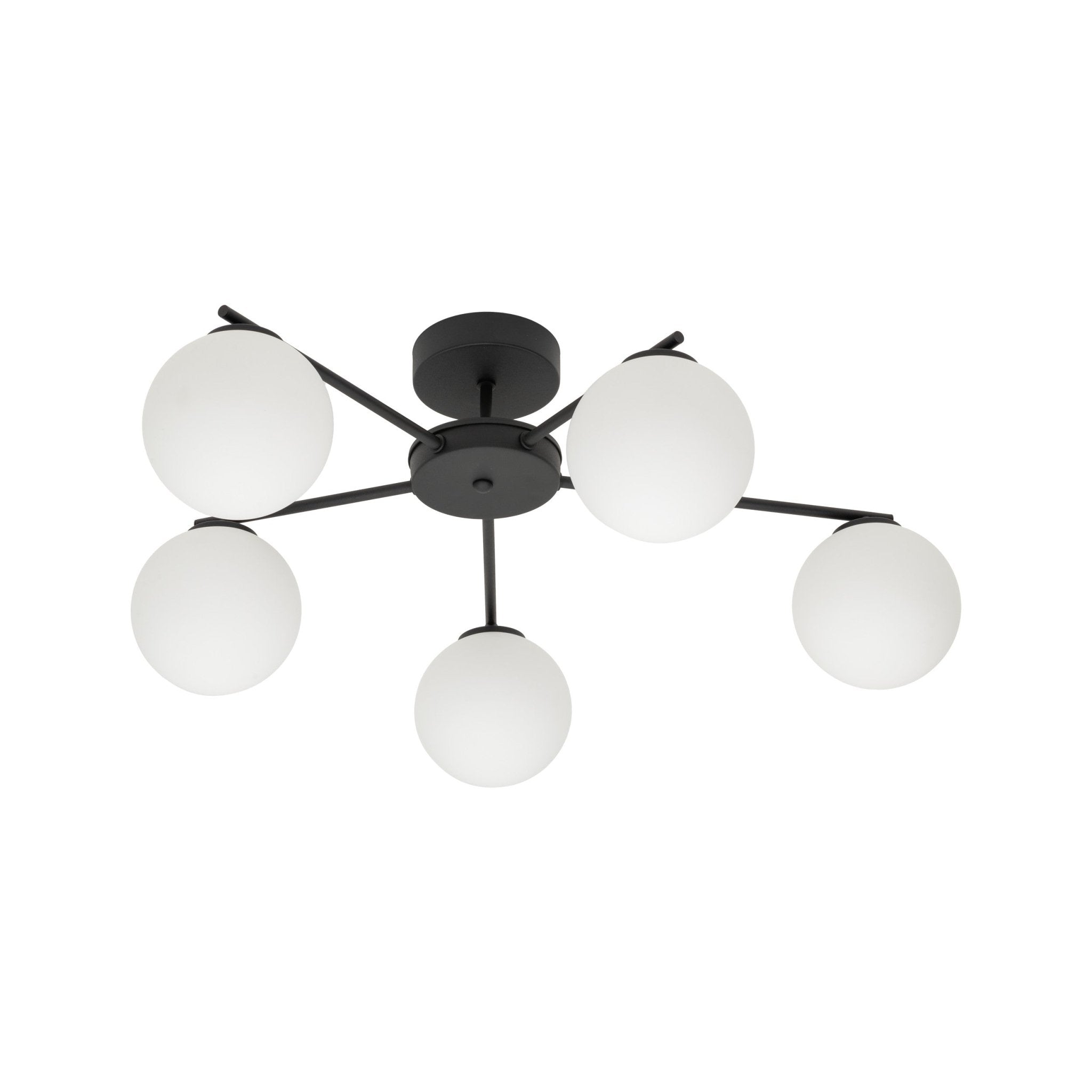 Suspension plafonnier ELTON | 5 lumières | Style scandinave | Abat - jour blanc opale | Design moderne - Les Trouvailles de JustineLumoCrafts