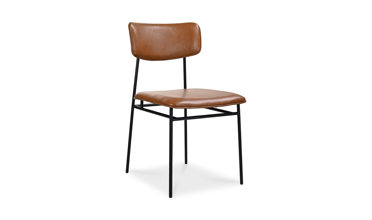 Chaises de salle à manger Sutton | Cuir pleine fleur brun | Lot de 2