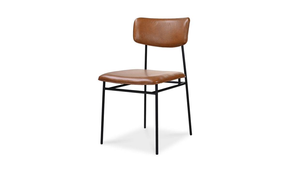 Chaises de salle à manger Sutton | Cuir pleine fleur brun | Lot de 2