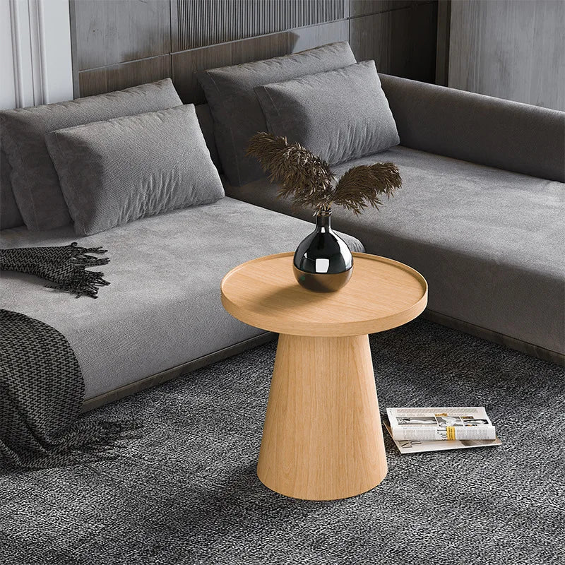 Table d'appoint Decuro | Bois massif noyer | Design minimaliste | Hauteur courte ou haute - Les Trouvailles de JustineNisu HomeBoisCourte
