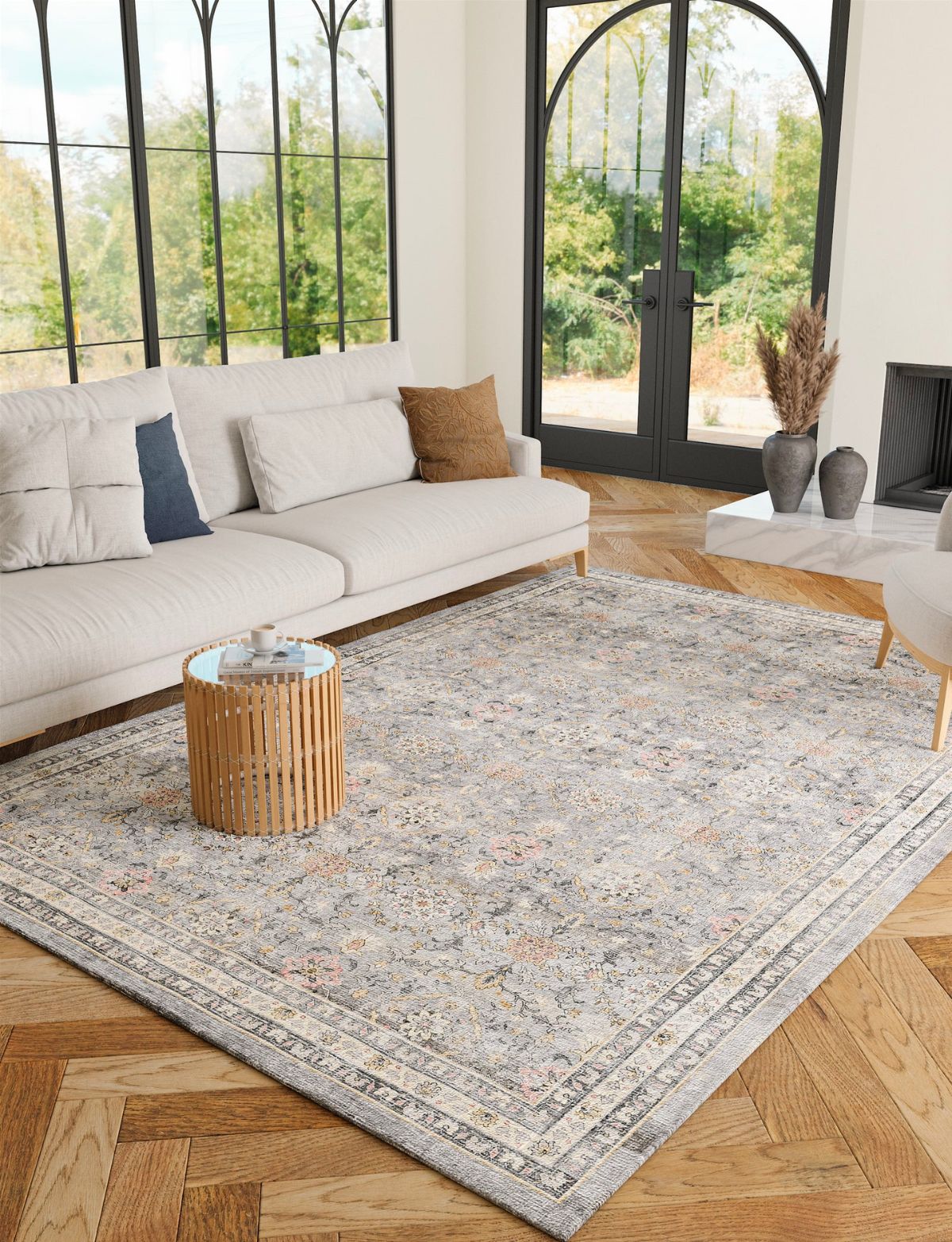 Tapis Anais – Lavande Rose - Les Trouvailles de JustinerugsartiplantoMachine Washable6'x9'