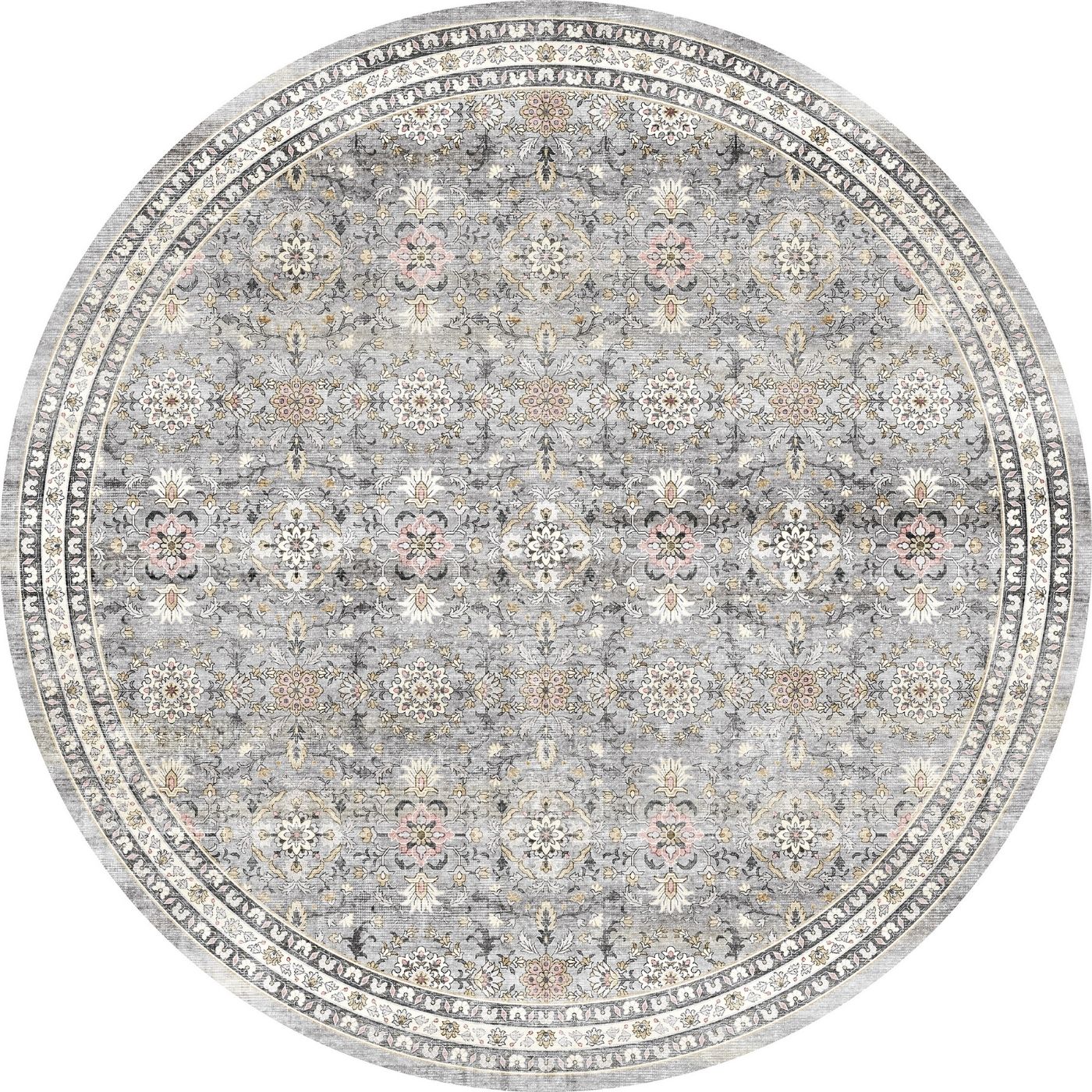 Tapis Anais – Lavande Rose - Les Trouvailles de JustinerugsartiplantoMachine Washable8' Round