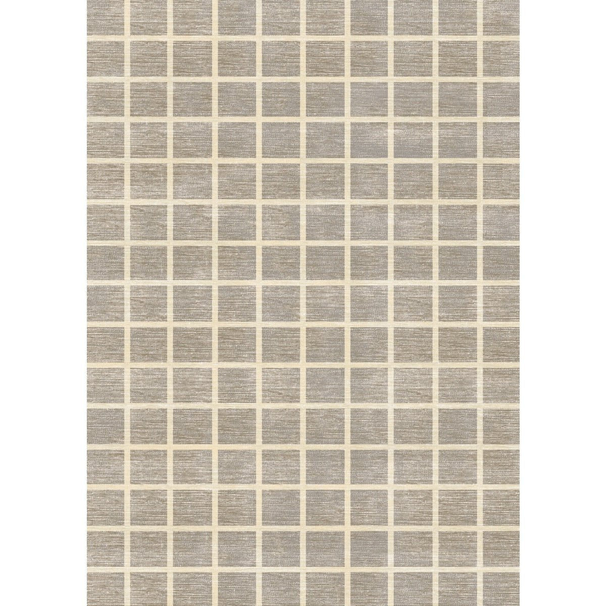 Tapis Caper beige naturel | Motif à carreaux moderne - Les Trouvailles de JustinerugsartiplantoMachine Washable5'x7'
