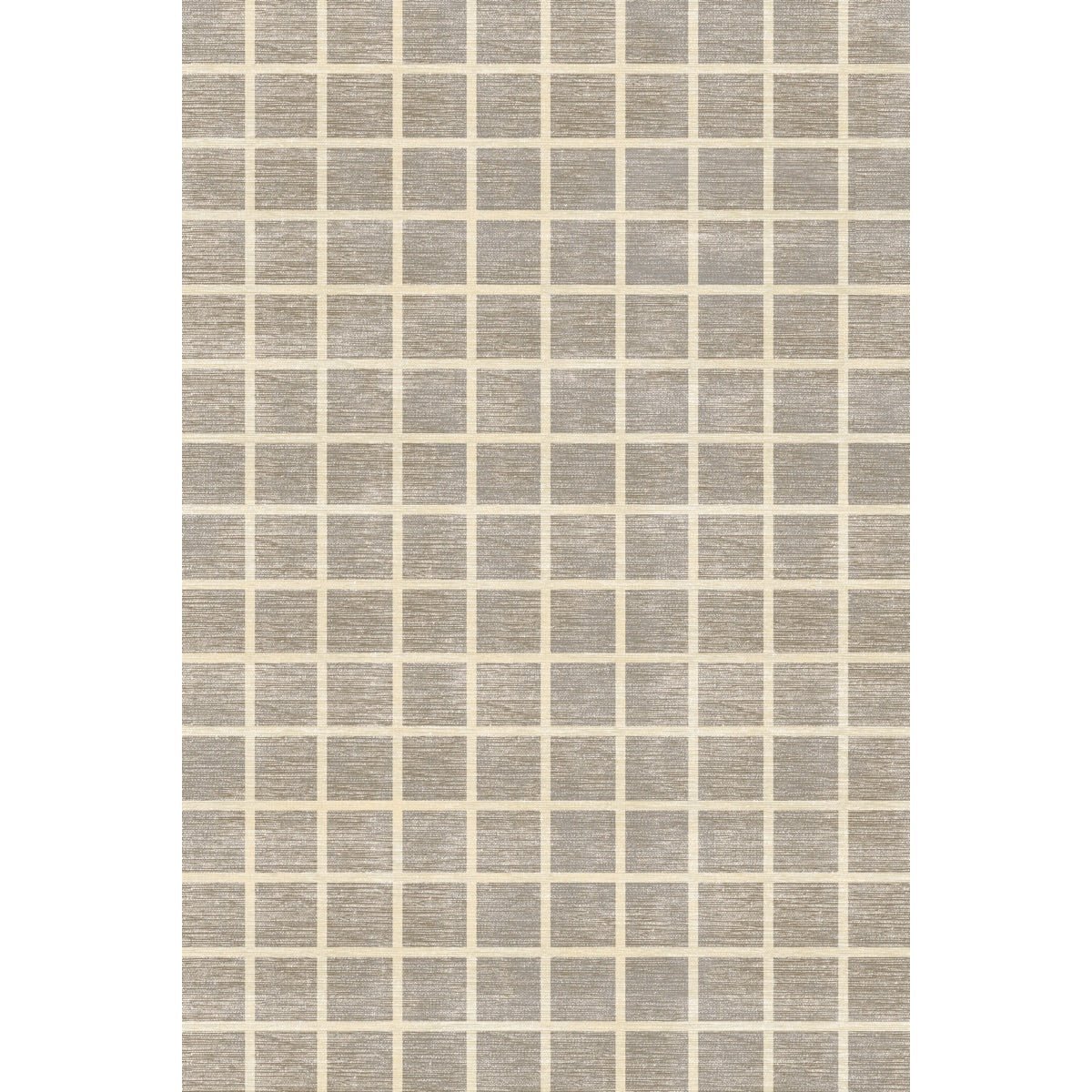 Tapis Caper beige naturel | Motif à carreaux moderne - Les Trouvailles de JustinerugsartiplantoMachine Washable6'x9'