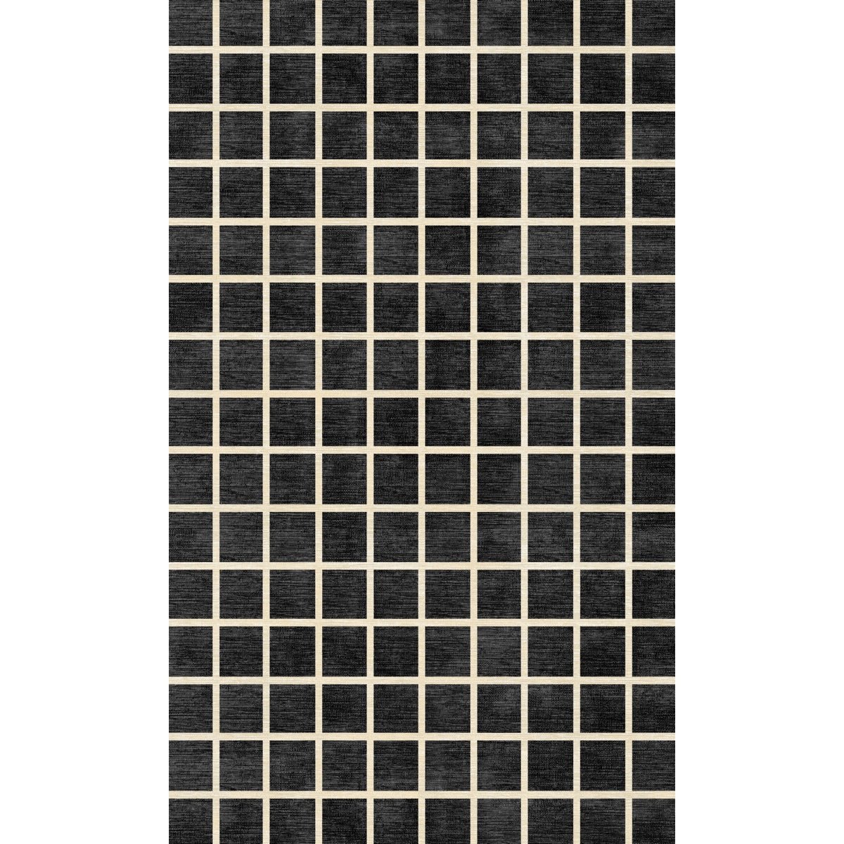 Tapis Caper Noir & Naturel à Carreaux | Design Moderne - Les Trouvailles de JustinerugsartiplantoMachine Washable3’x5’