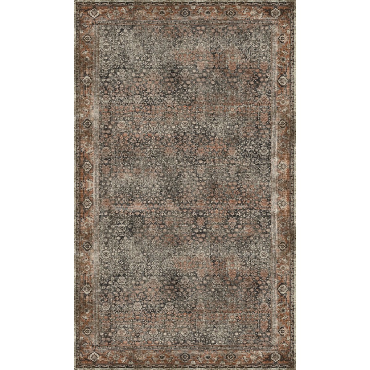Tapis Castanha – Couleur Marron - Les Trouvailles de JustinerugsartiplantoMachine Washable3’x5’