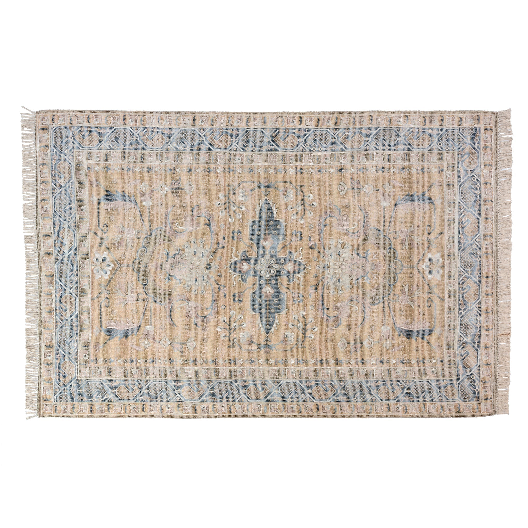 Tapis Cayman Style Turc Vintage en Coton Recyclé | 274 x 183 cm | Indaba - Les Trouvailles de JustineIndaba Home
